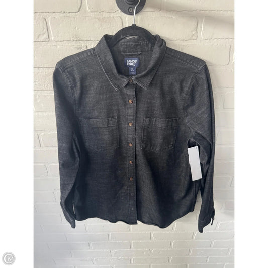 Top Long Sleeve By Lands End In Black, Size: M