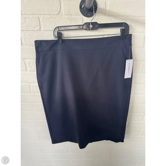 Skirt Midi By Liz Claiborne In Navy, Size: 14
