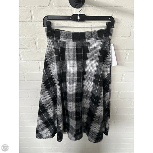 Skirt Midi By Dazy In Black & White, Size: 4