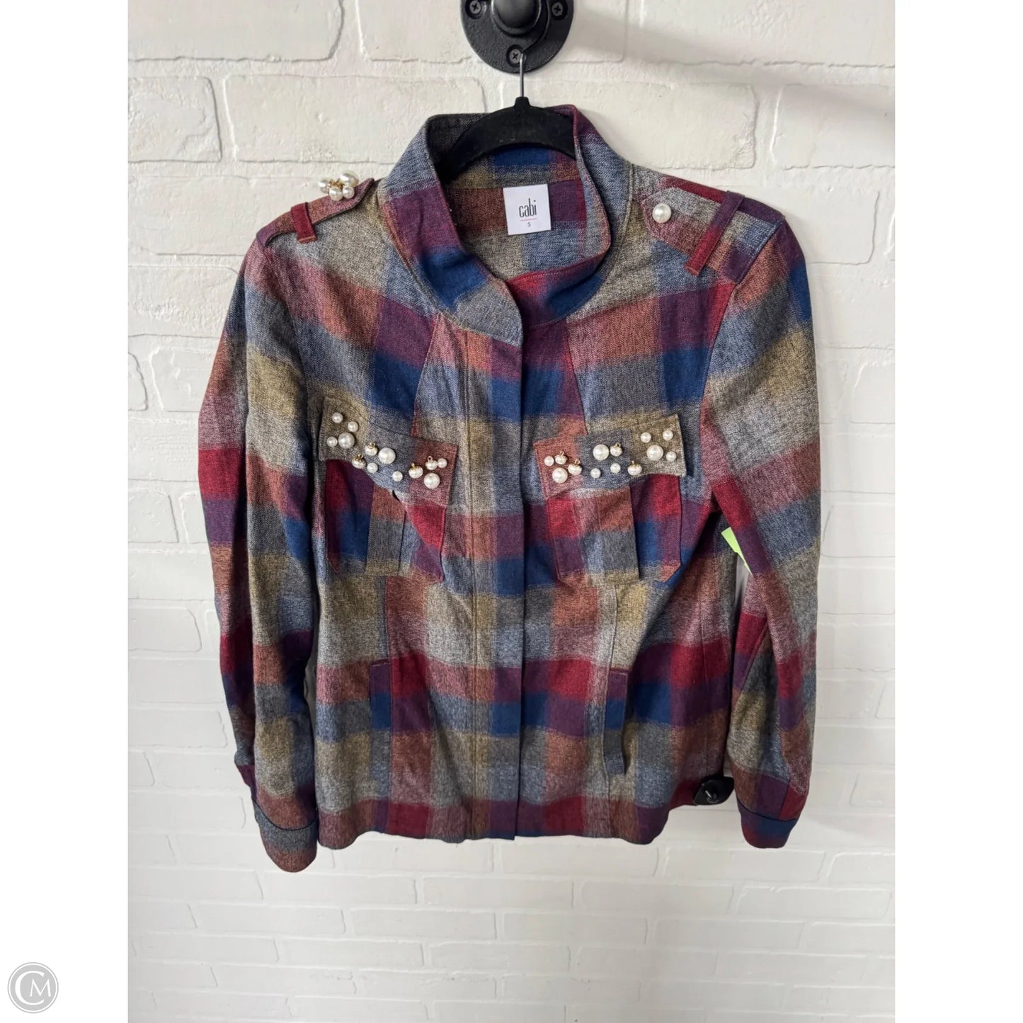 Jacket Other By Cabi In Blue & Red, Size: S