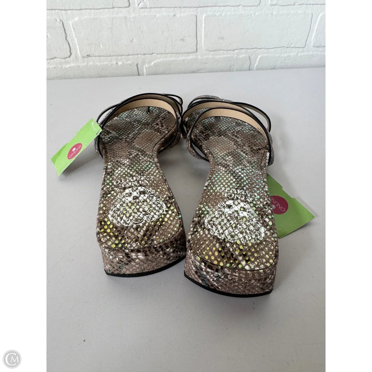 Sandals Flats By Vince Camuto In Snakeskin Print, Size: 7