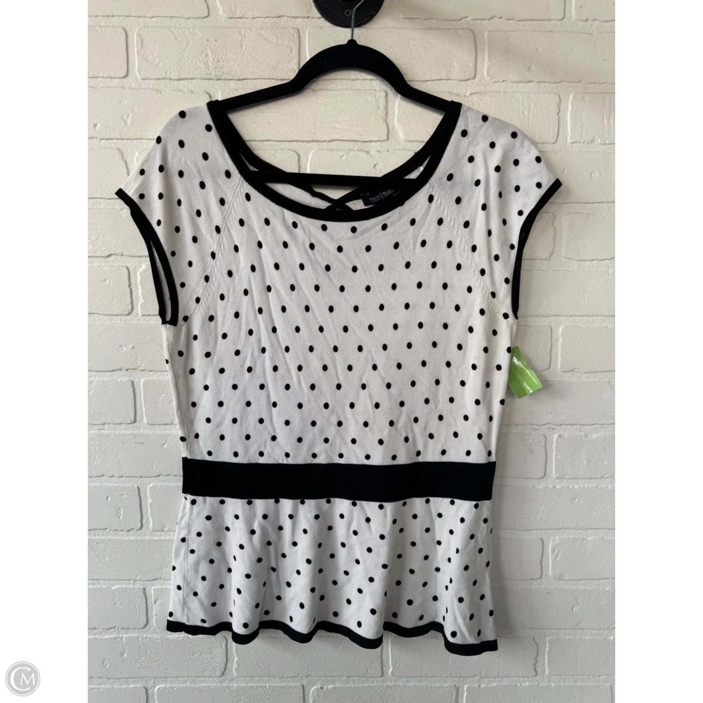 Sweater Short Sleeve By White House Black Market In Black & Blue, Size: M