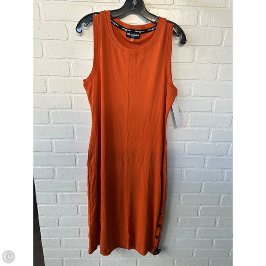 Dress Designer By Karl Lagerfeld In Orange, Size: M