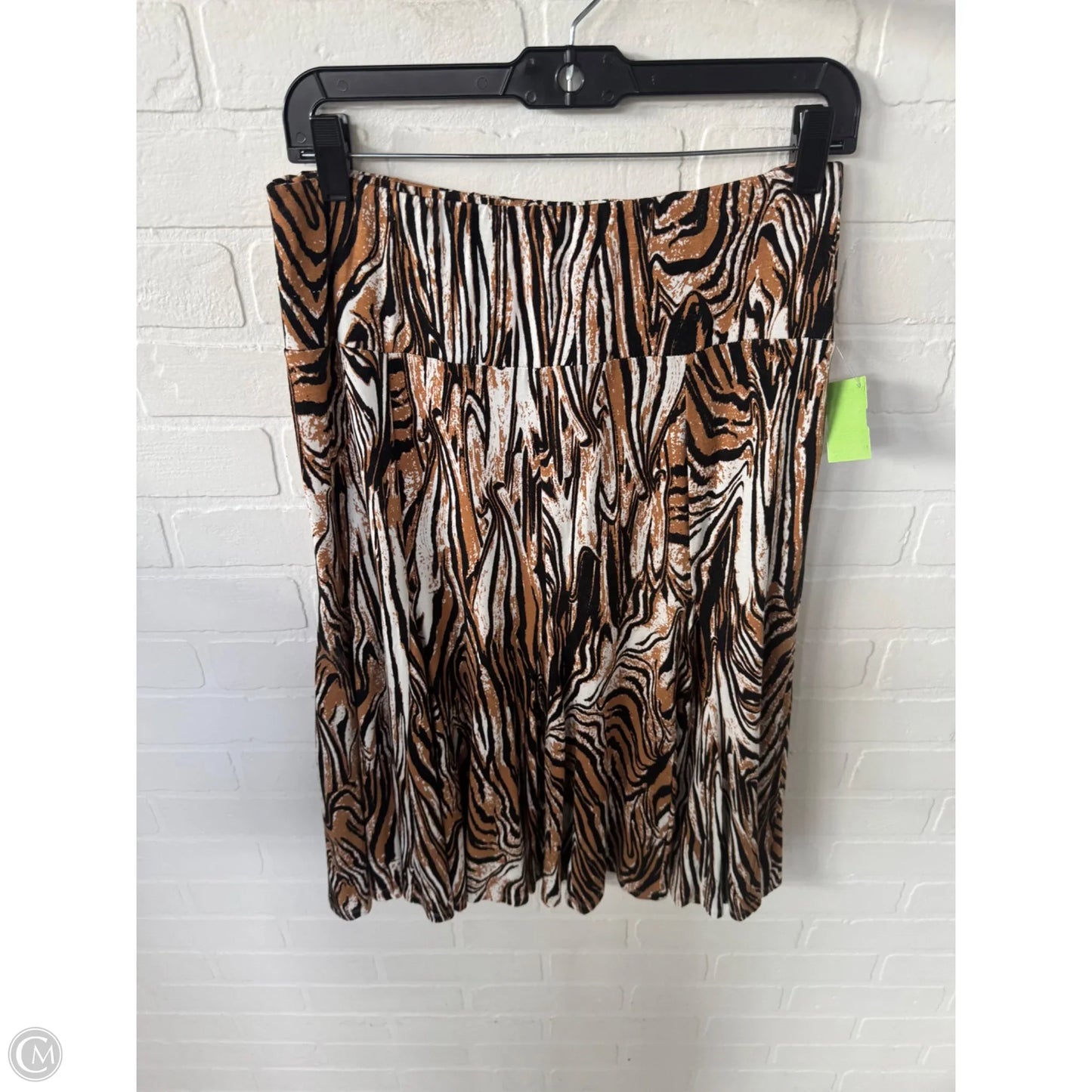 Skirt Midi By Grace Elements In Tan & White, Size: 4