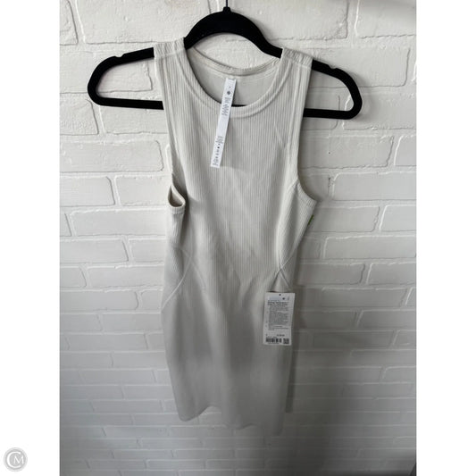 Athletic Dress By Lululemon In Cream & Grey, Size: S
