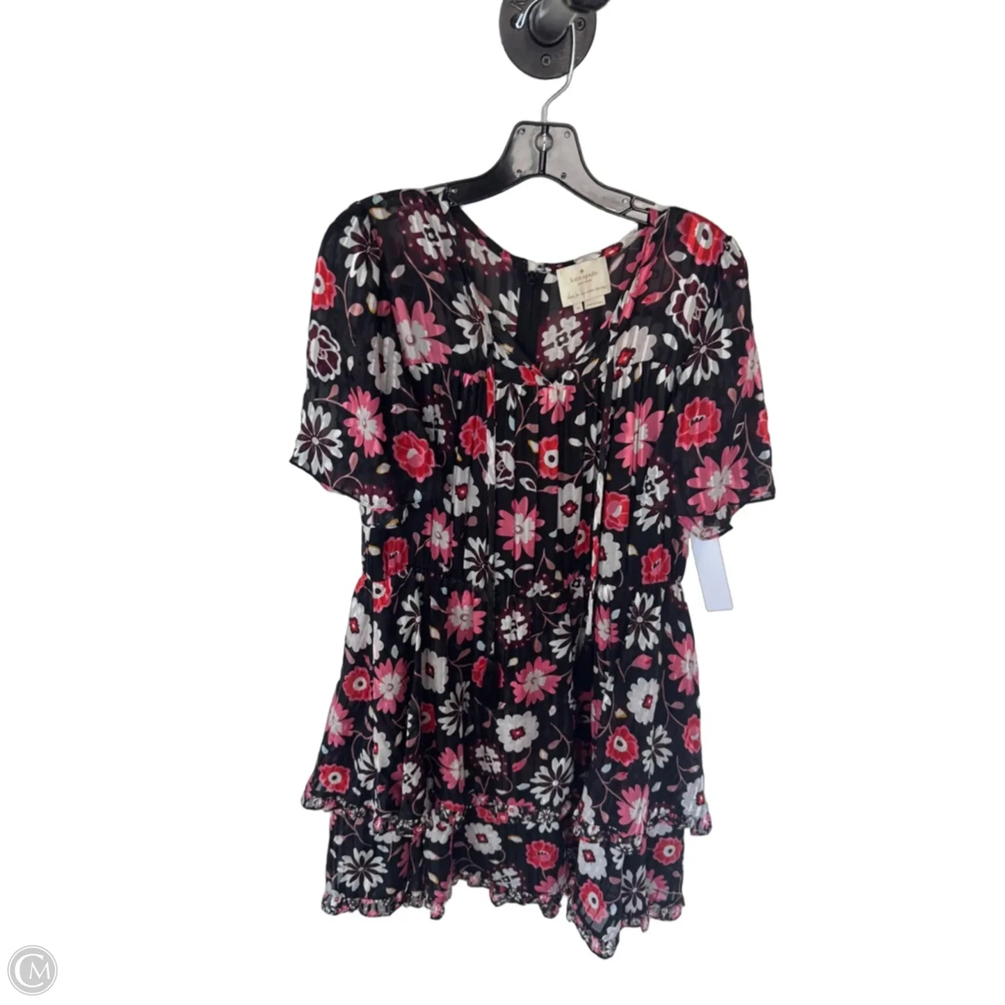 Dress Designer By Kate Spade In Black & Pink, Size: L