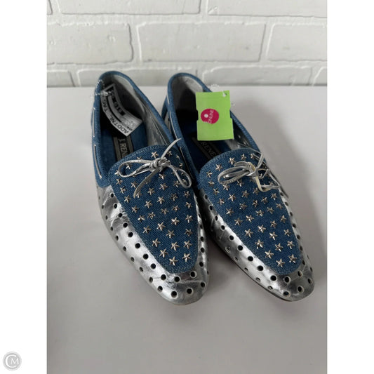 Shoes Flats By J Renee In Blue & Silver, Size: 6