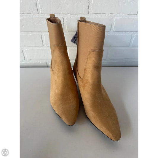 Boots Ankle Heels By Clothes Mentor In Tan, Size: 8