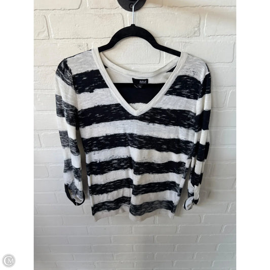 Top 3/4 Sleeve By Ana In Black & White, Size: M