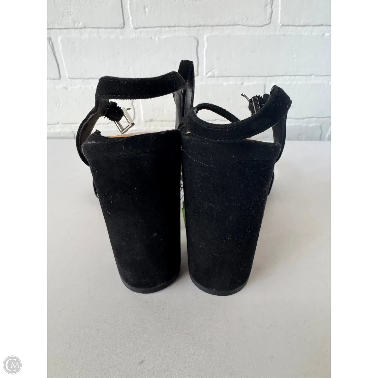 Sandals Heels Block By Aldo In Black & White, Size: 8