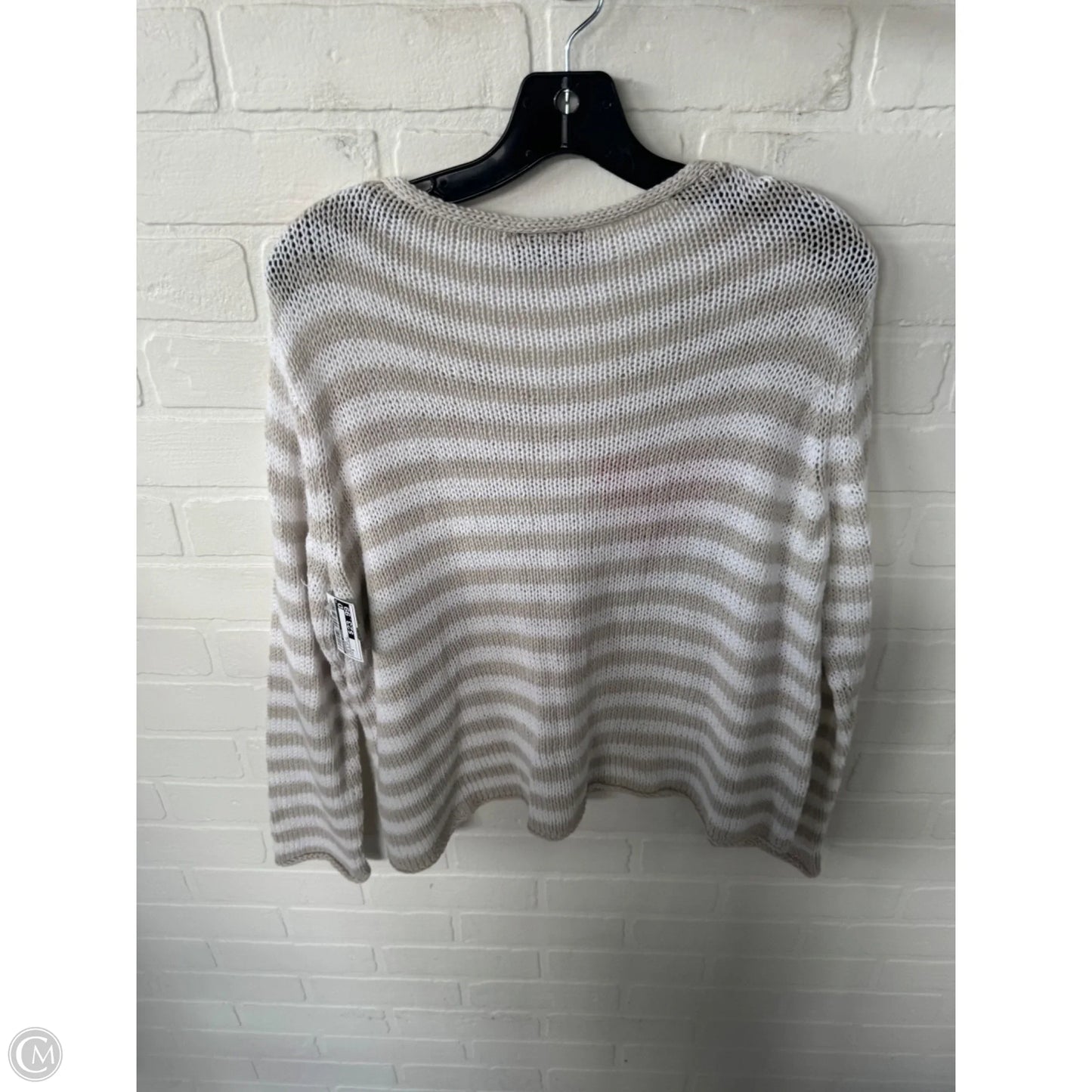 Sweater By Wooden Ships In Tan & White, Size: S