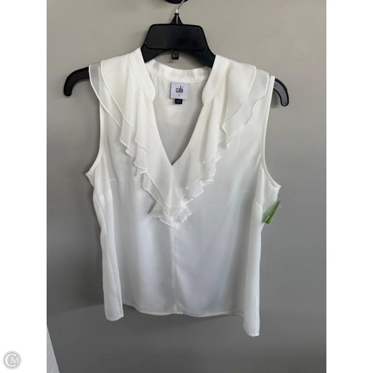 Top Sleeveless By Cabi In White, Size: S