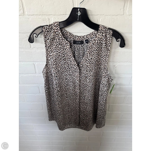 Top Sleeveless By Apt 9 In Brown & White, Size: S