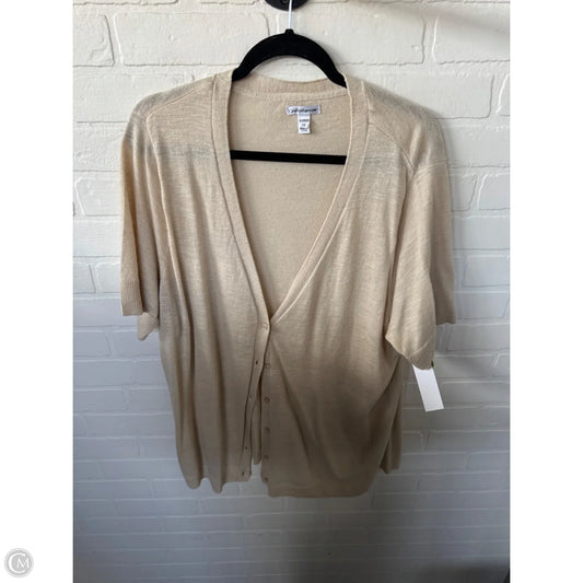 Sweater Cardigan By Croft And Barrow In Tan, Size: 2x