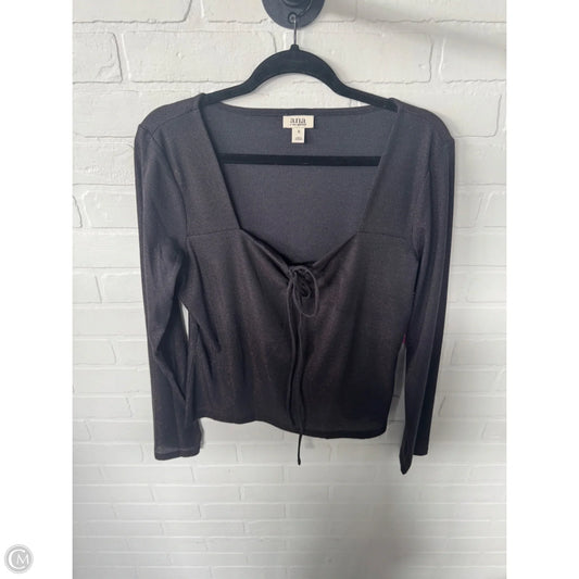 Top Long Sleeve By Ana In Grey & Orange, Size: Xl