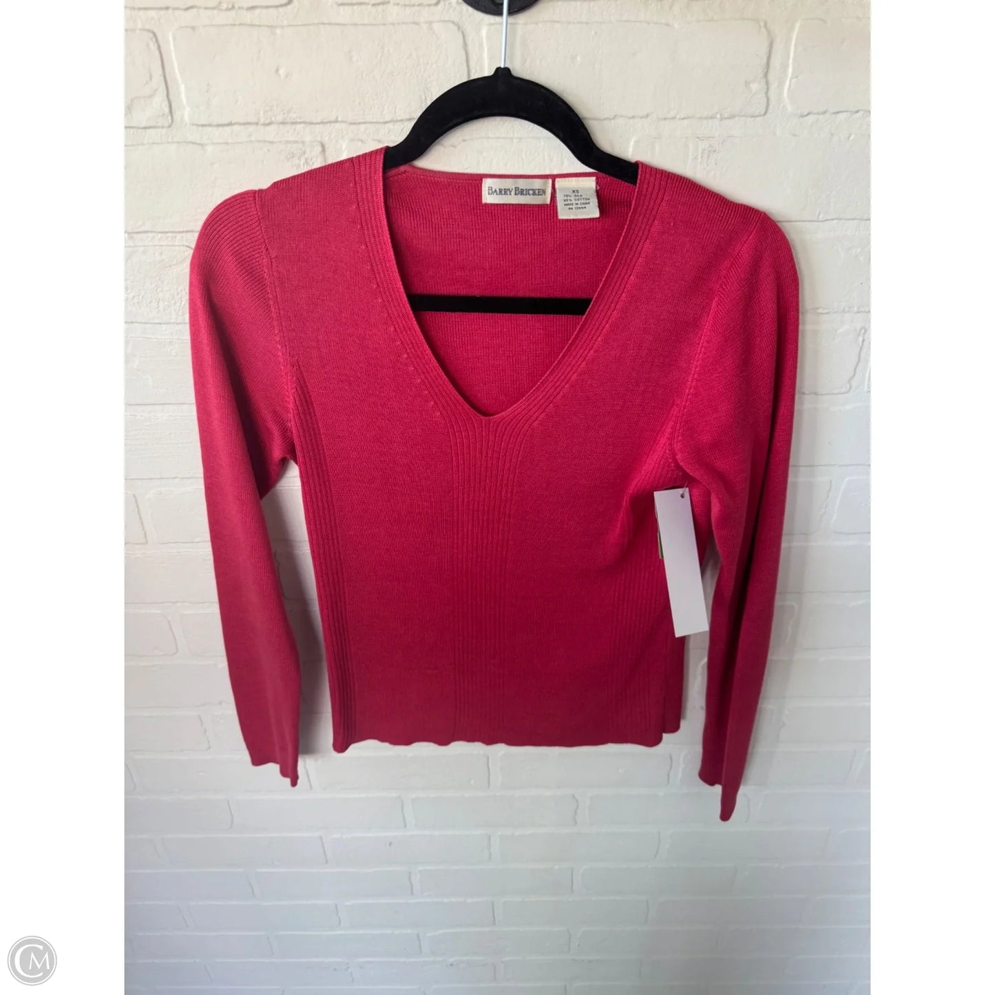 Top Long Sleeve By Cmc In Pink & Red, Size: Xs