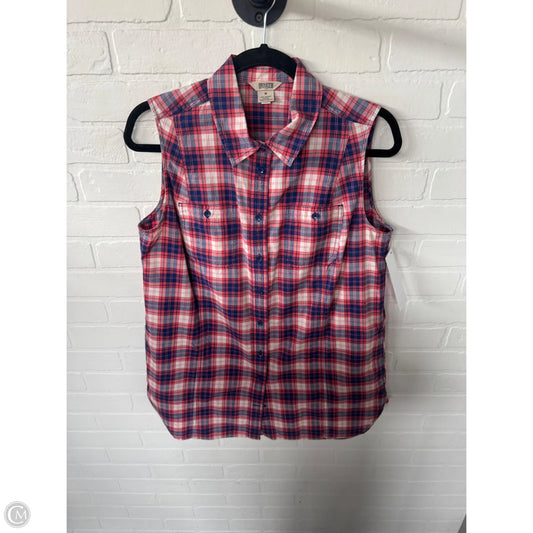 Tunic Sleeveless By Duluth Trading In Blue & Red & White, Size: M