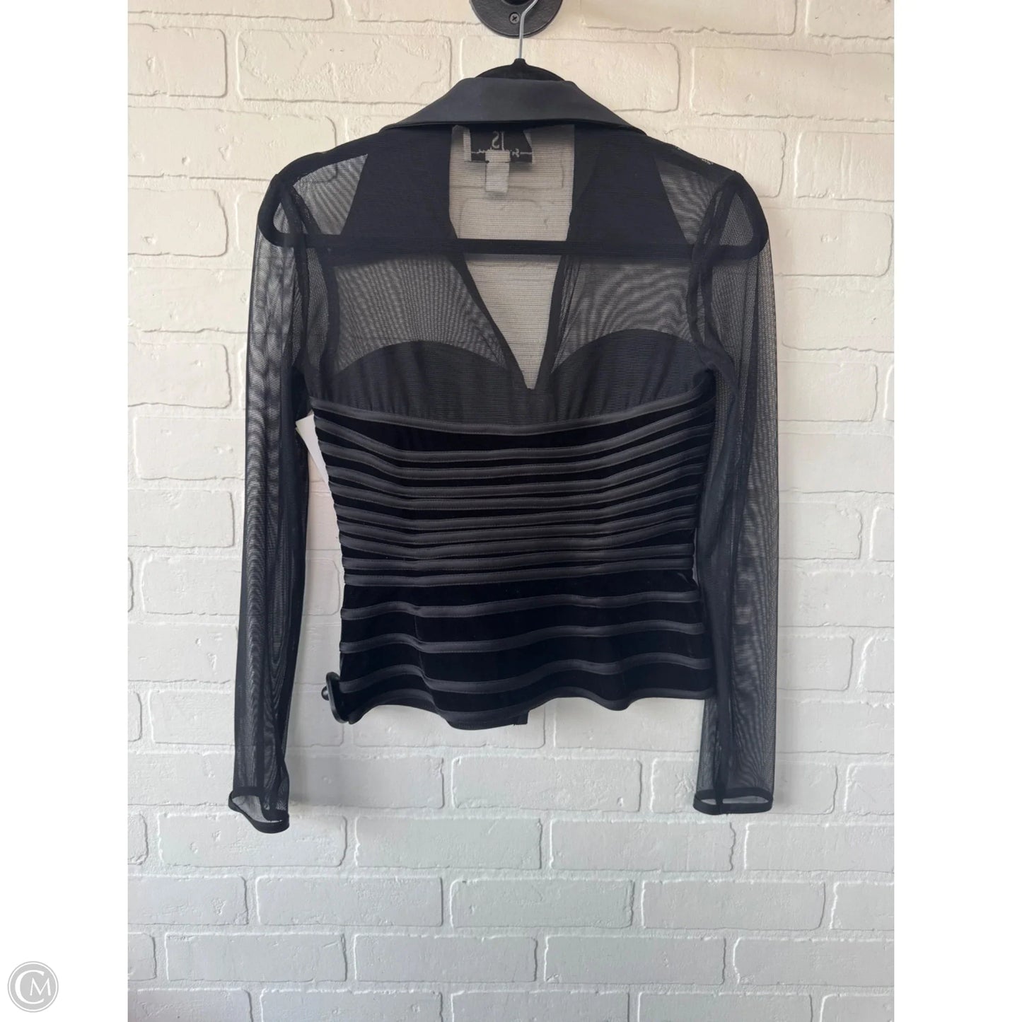Blouse Long Sleeve By Js Collections In Black, Size: S