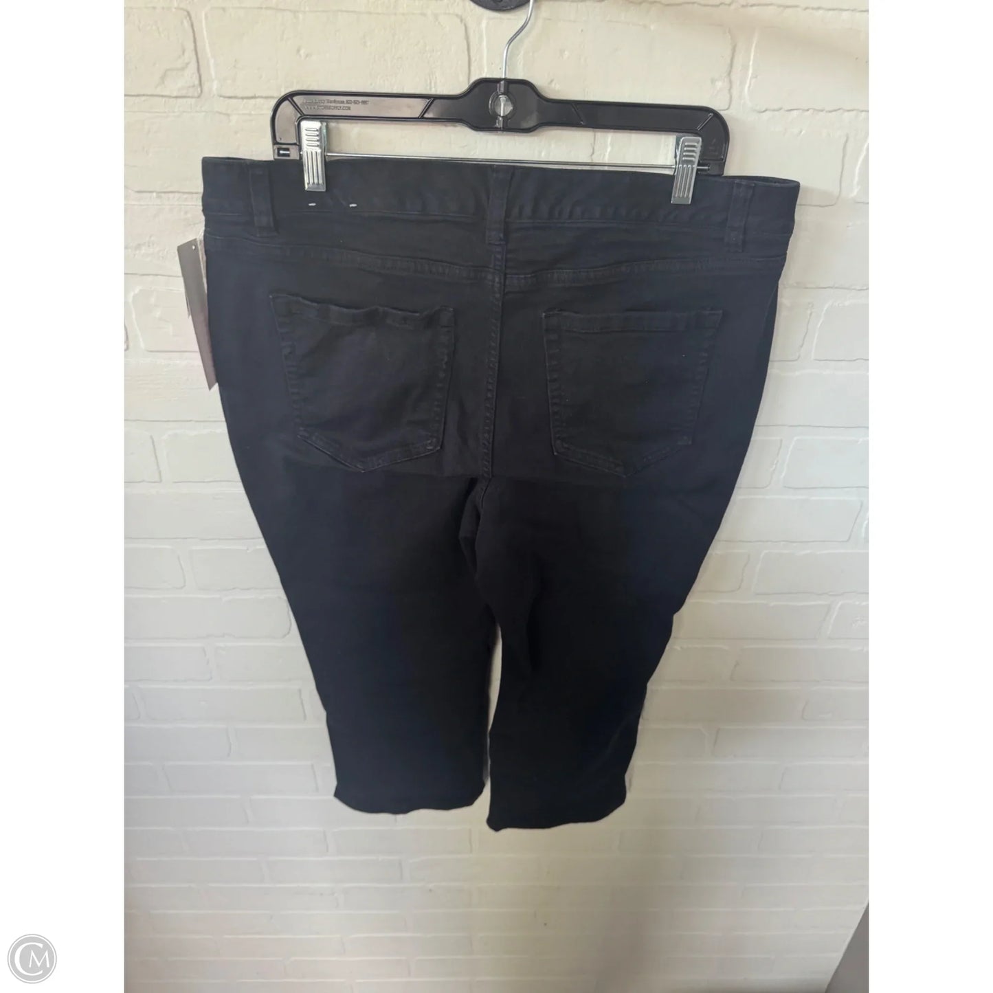 Capris By Lane Bryant In Black Denim, Size: 16
