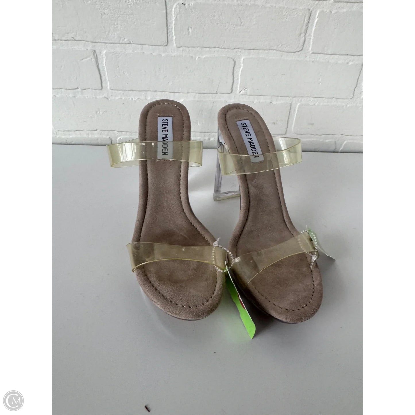 Sandals Heels Block By Steve Madden In Clear, Size: 7.5