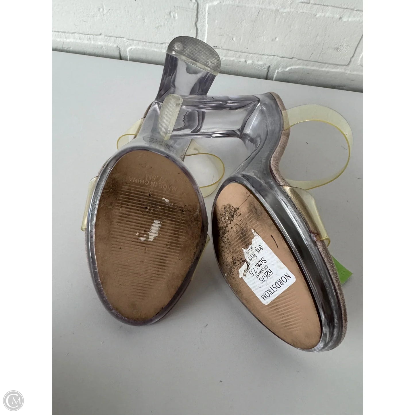 Sandals Heels Block By Steve Madden In Clear, Size: 7.5
