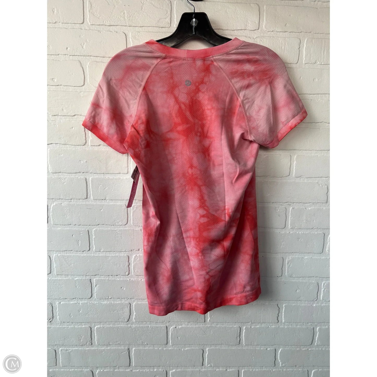 Athletic Top Short Sleeve By Lululemon In Pink, Size: M