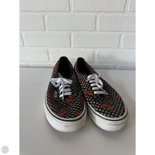 Shoes Sneakers By Vans In Black & Orange, Size: 9.5