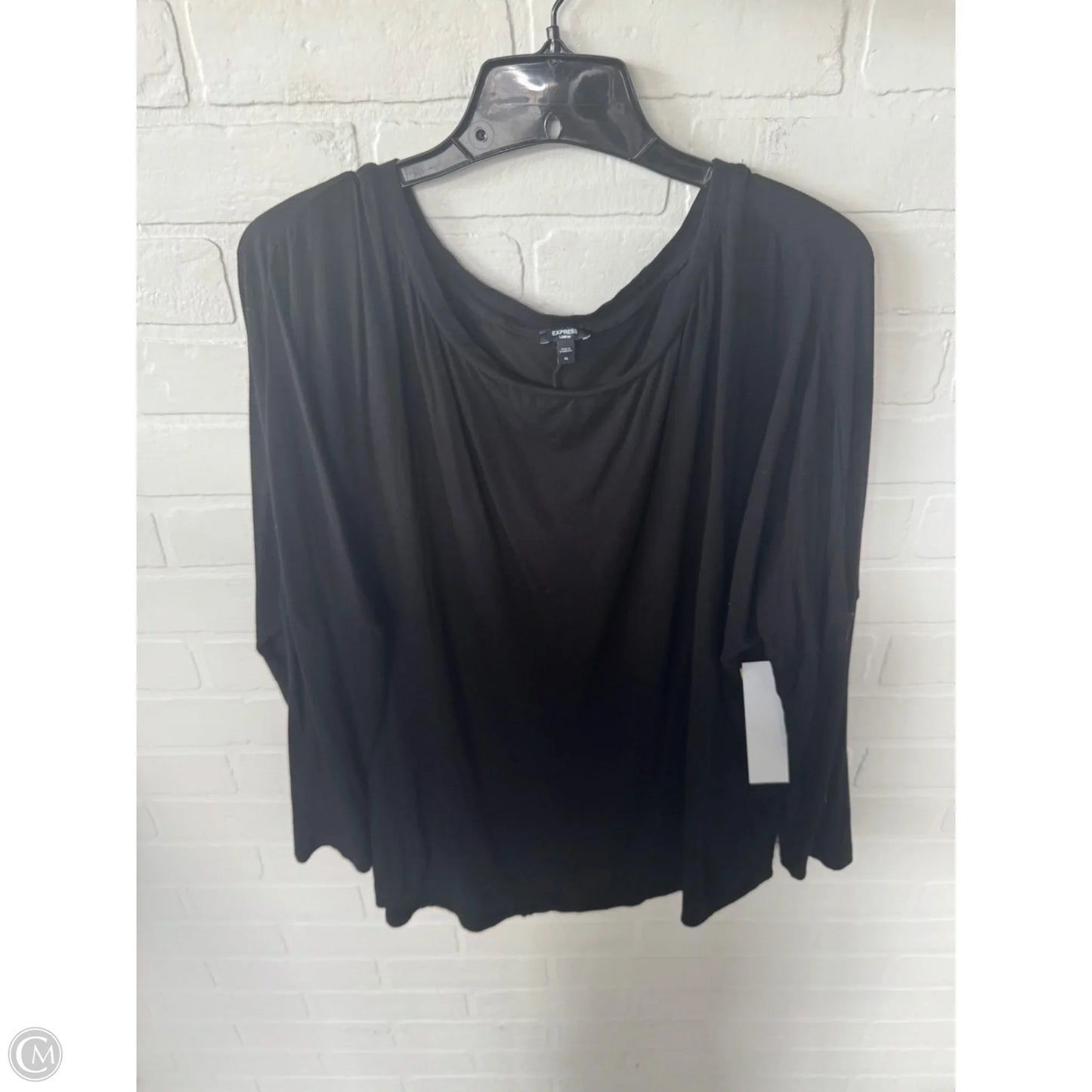 Top Long Sleeve Basic By Express In Black, Size: Xl