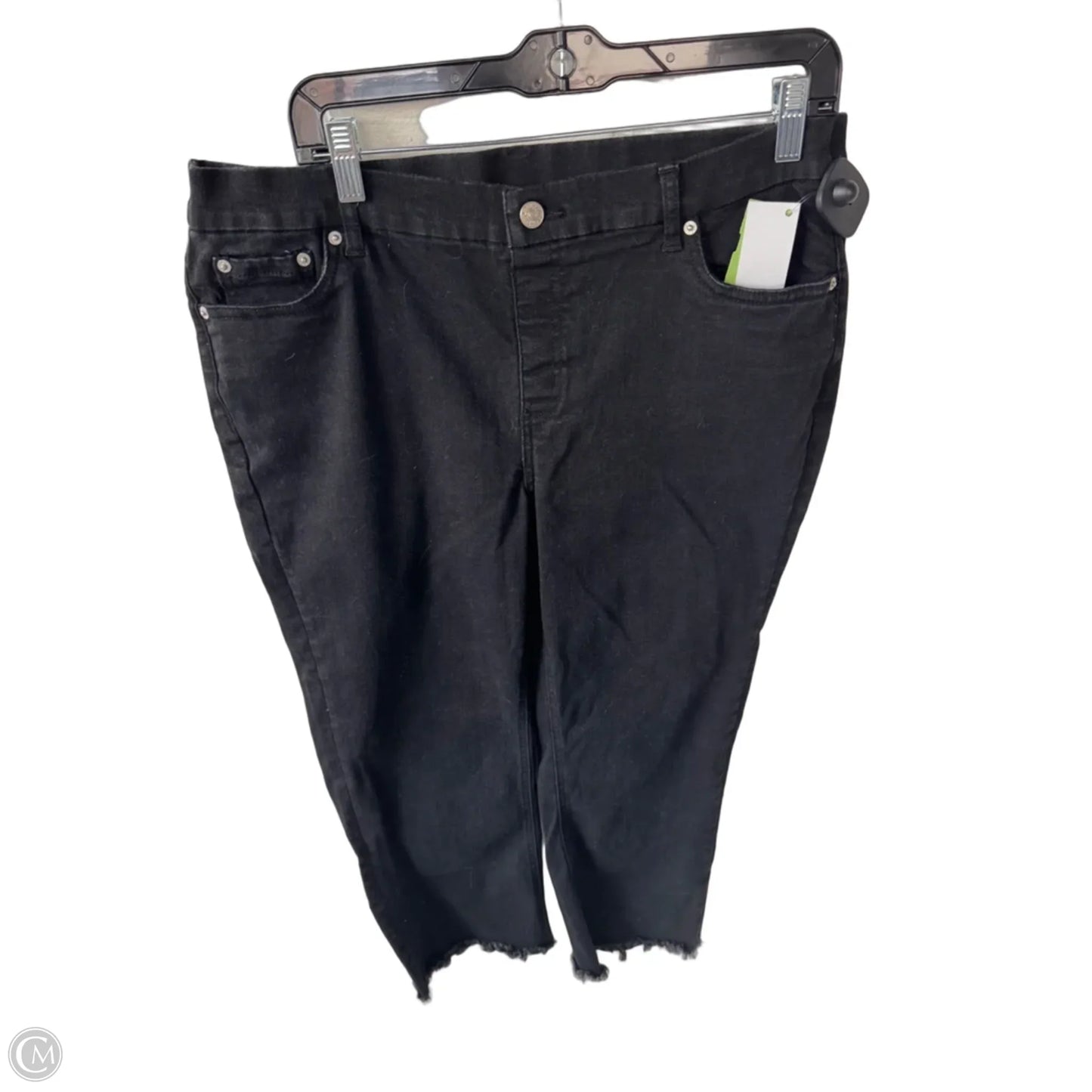 Jeans Cropped By D&co. In Black Denim, Size: 16