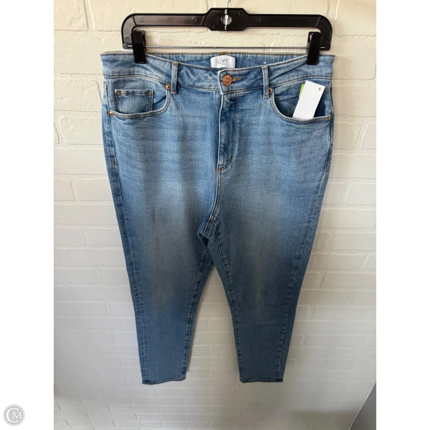 Jeans Skinny By Loft In Blue Denim, Size: 10