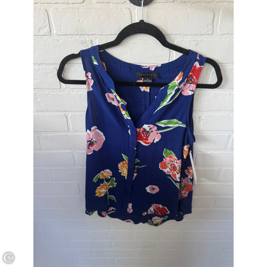 Blouse Sleeveless By Sanctuary In Blue & White, Size: S