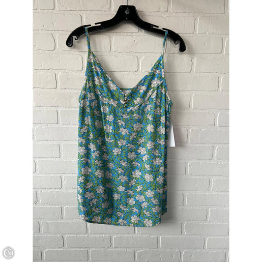 Blouse Sleeveless By Cabi In Blue & Green, Size: M