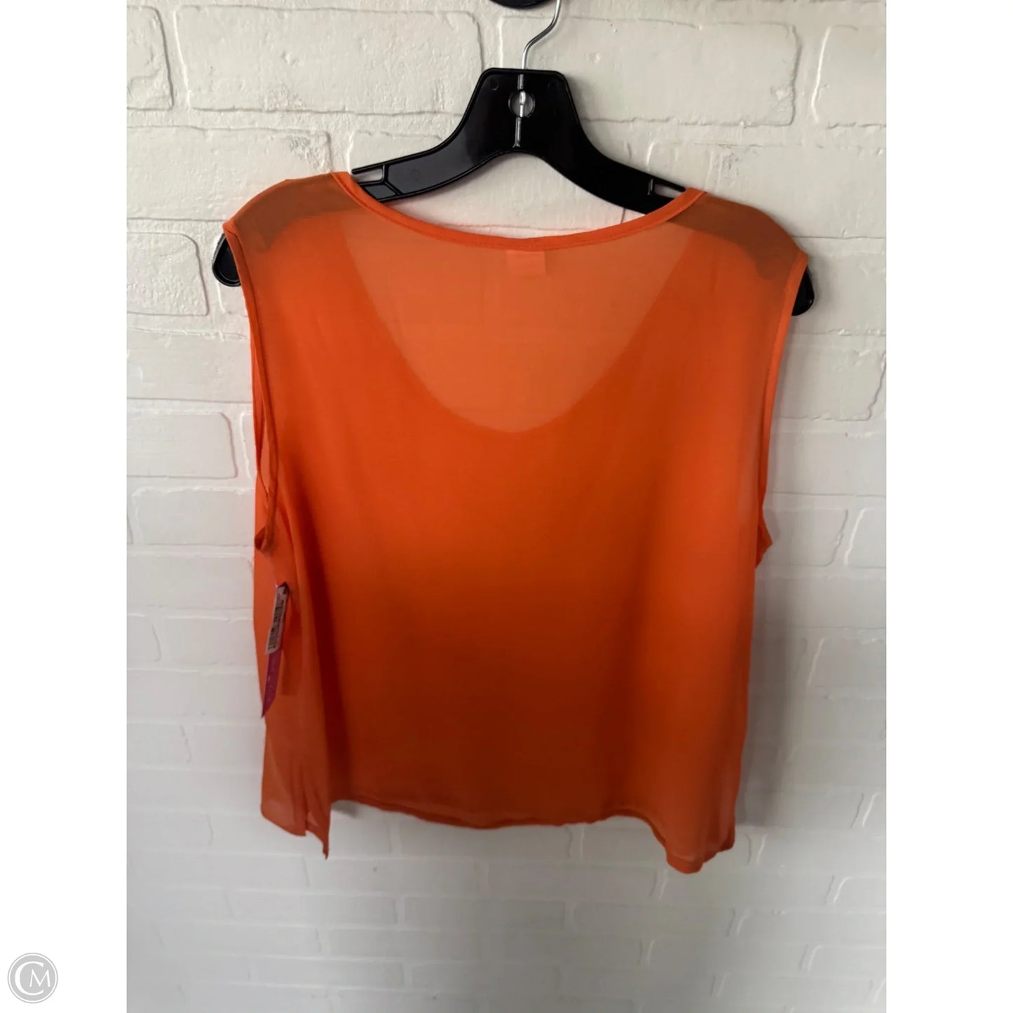 Top Sleeveless Basic By Moonlight By Y And S In Orange, Size: M
