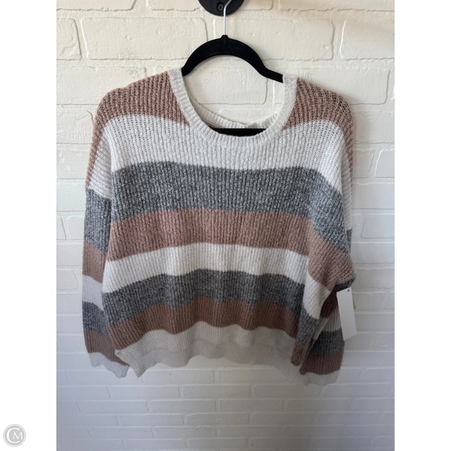 Sweater By Lulus In Cream & Tan, Size: L