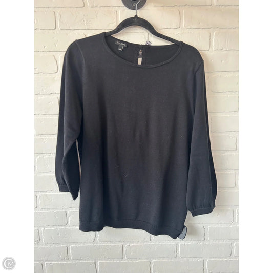 Sweater By Talbots In Black & White, Size: L