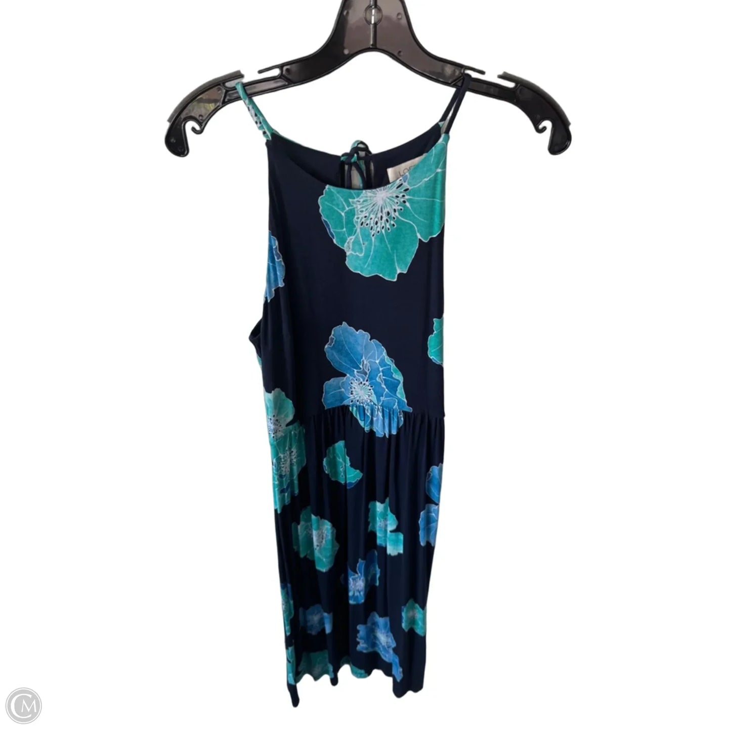 Dress Casual Midi By Loft In Blue & Green, Size: S