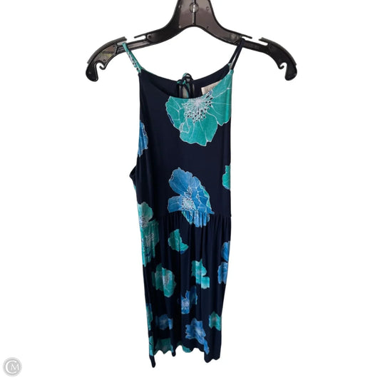 Dress Casual Midi By Loft In Blue & Green, Size: S