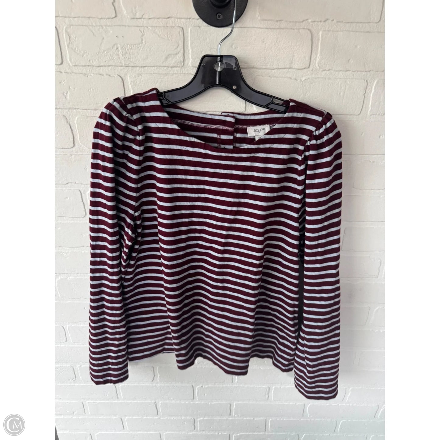 Top Long Sleeve By J. Crew In Blue & Red, Size: M