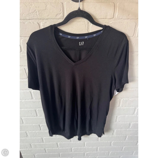 Top Short Sleeve Basic By Gap In Black, Size: L