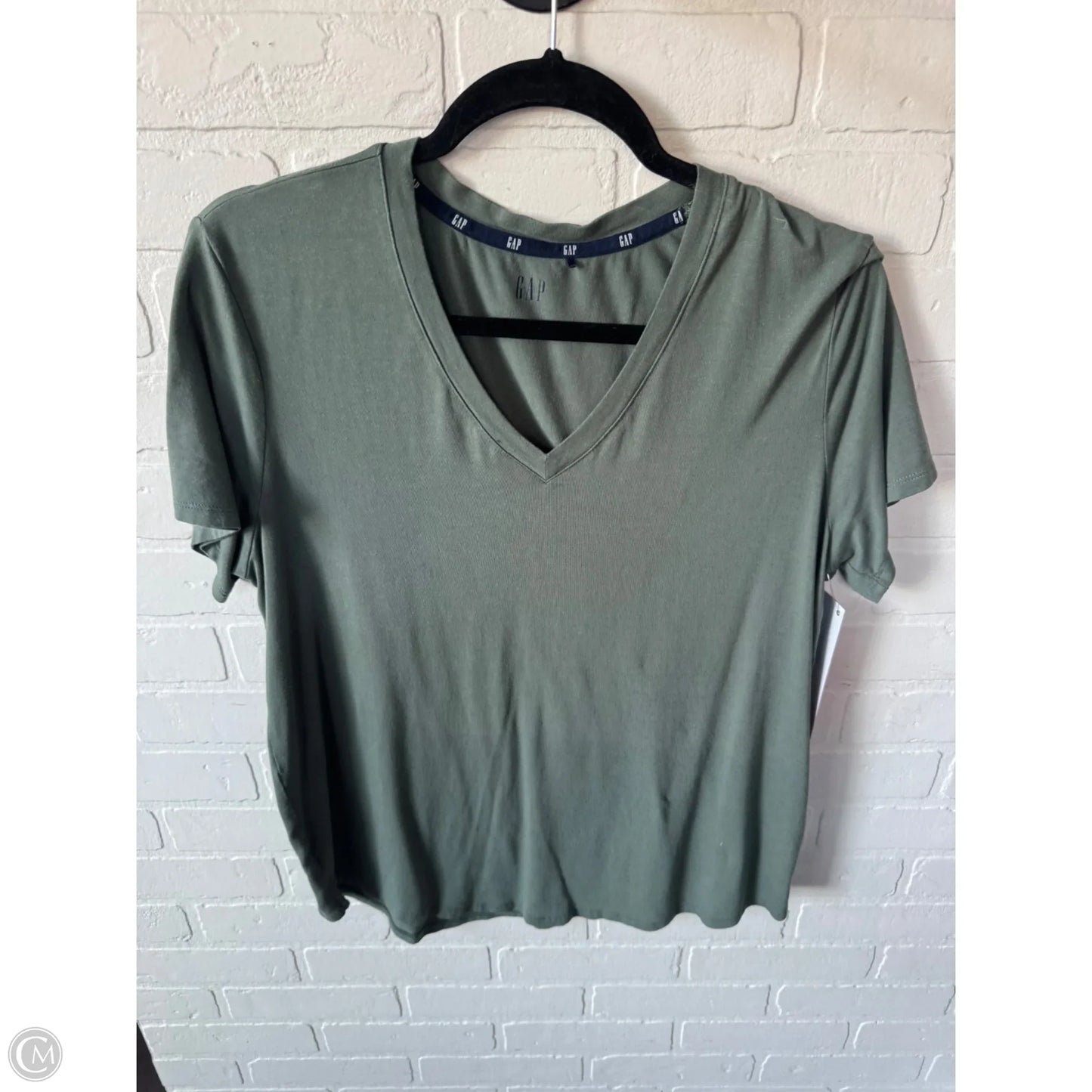 Top Short Sleeve Basic By Gap In Green, Size: L