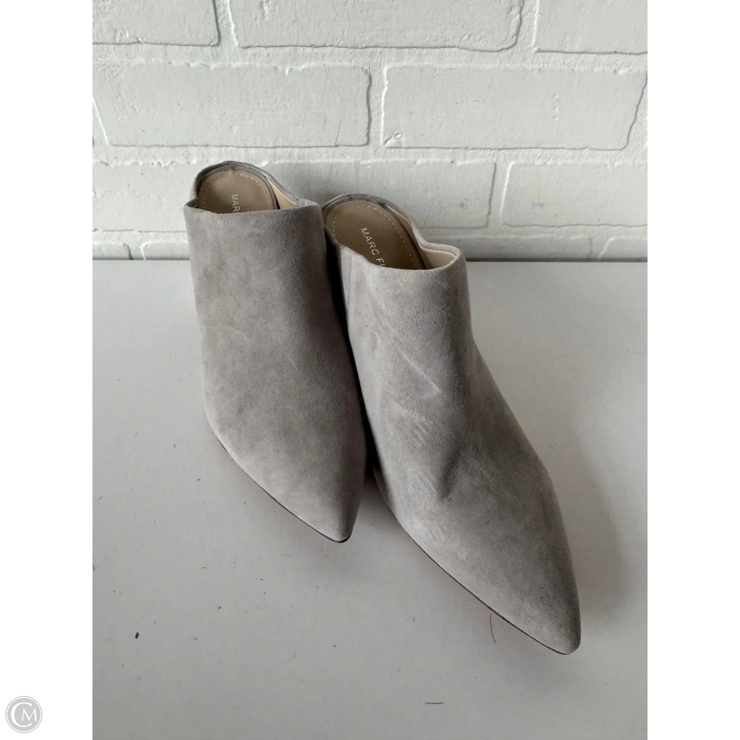 Boots Ankle Heels By Marc Fisher In Grey, Size: 9.5