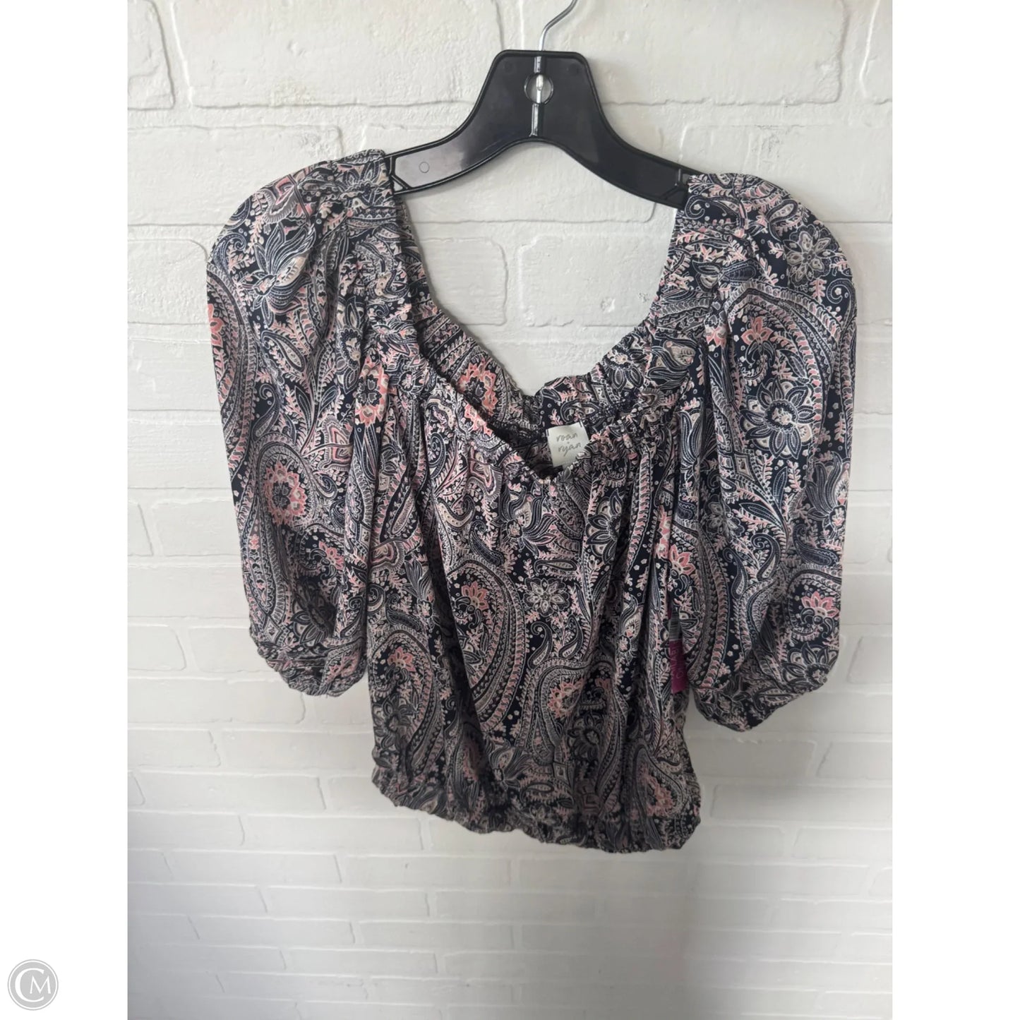 Top Short Sleeve By Cmc In Blue & Pink, Size: Xs