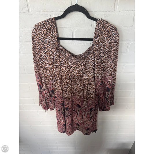 Dress Casual Short By Maeve In Brown & Purple, Size: Xs