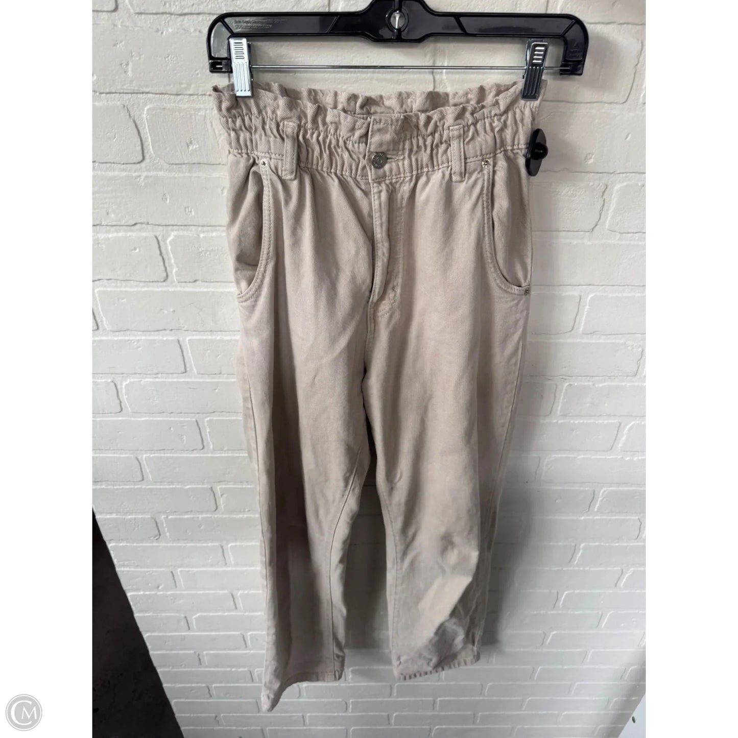 Jeans Straight By Pull&bear In Tan Denim, Size: 8