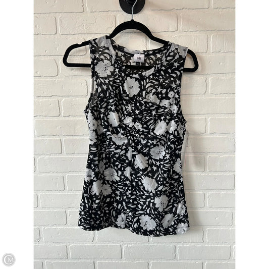 Top Sleeveless By Cabi In Black & White, Size: S
