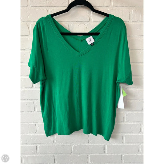Top Short Sleeve Basic By Cabi In Green, Size: Xs