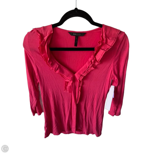 Top 3/4 Sleeve By Bcbgmaxazria In Pink, Size: M