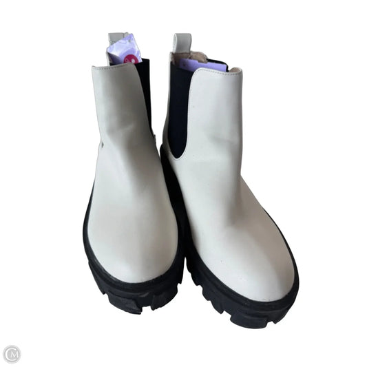 Boots Ankle Heels By Nasty Gal In White, Size: 5