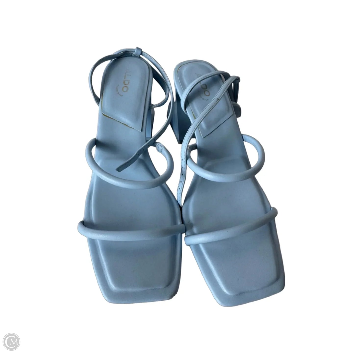 Sandals Heels Block By Aldo In Blue, Size: 11