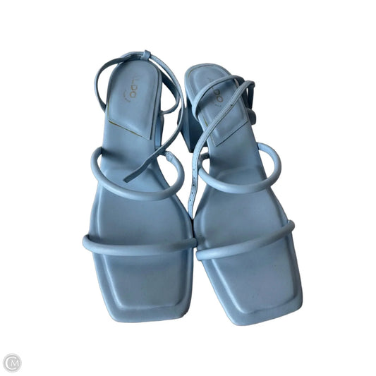 Sandals Heels Block By Aldo In Blue, Size: 11